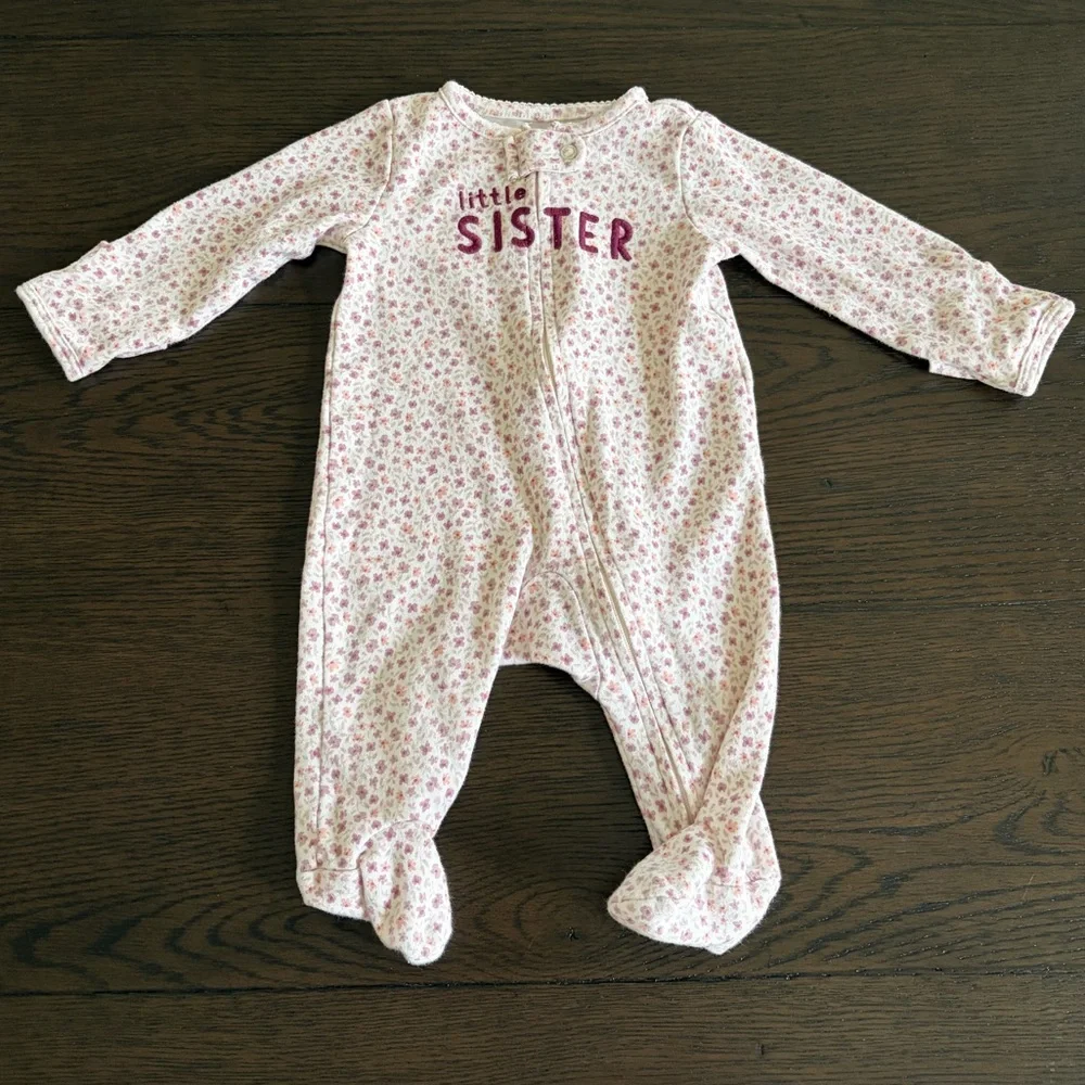 Carters Little Sister Flower Footie 💜Buy 1, Get 1 Free 💜